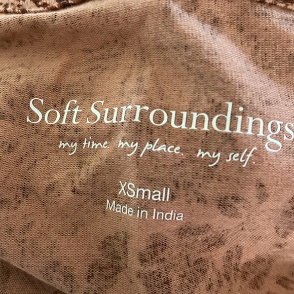 Soft Surroundings Tuscany Tunic Exaggerated Overlapping Velvet Trim Sleeve Size - Picture 4 of 5